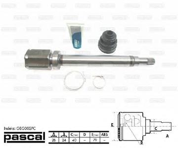 ШРУС PASCAL G8G002PC