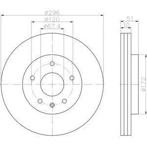 Тормозной диск TEXTAR 98200 1869 0 1