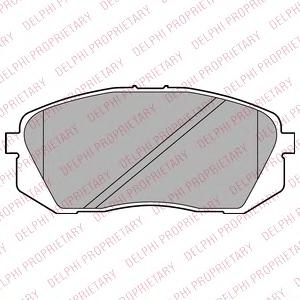 Комплект тормозных колодок, дисковый тормоз DELPHI LP2294