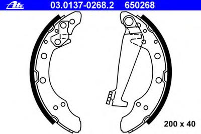 Комплект тормозных колодок ATE 03.0137-0268.2