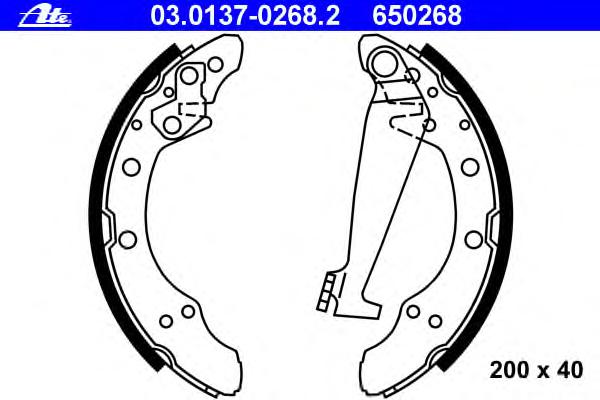 Комплект тормозных колодок ATE