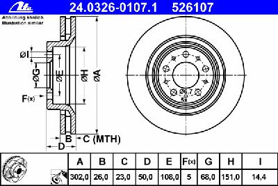 Тормозной диск ATE 24.0326-0107.1
