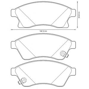 Комплект тормозных колодок, дисковый тормоз JURID 573332JC