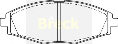 Комплект тормозных колодок, дисковый тормоз BRECK 23241 00 702 00