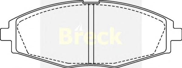 Комплект тормозных колодок, дисковый тормоз BRECK