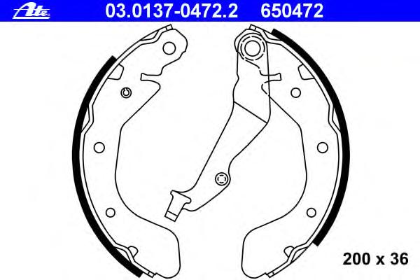 Комплект тормозных колодок ATE