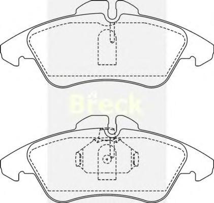 Комплект тормозных колодок, дисковый тормоз BRECK