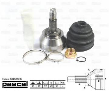 ШРУС PASCAL G1D006PC