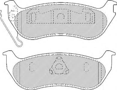 Комплект тормозных колодок, дисковый тормоз FERODO FDB1660