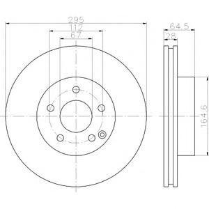 Тормозной диск TEXTAR 98200 1632 0 1