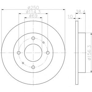 Тормозной диск TEXTAR 98200 1349 0 1