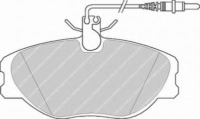 Комплект тормозных колодок, дисковый тормоз FERODO FVR1000