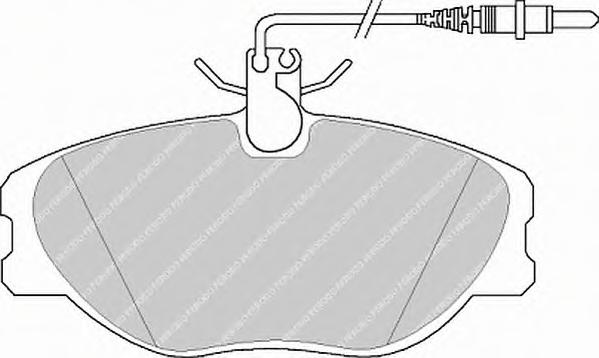 Комплект тормозных колодок, дисковый тормоз FERODO