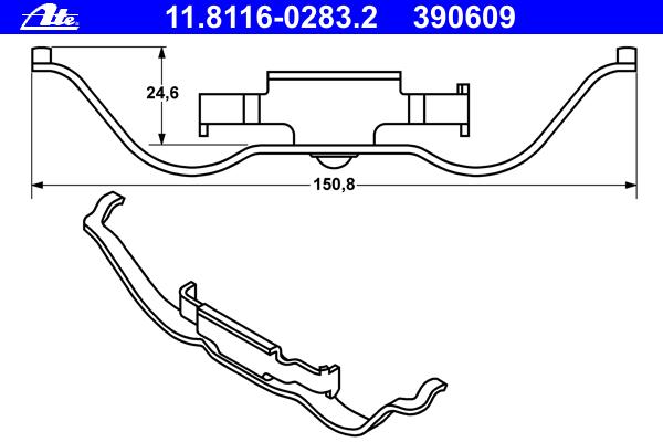 Пружина, тормозной суппорт ATE