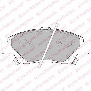 Комплект тормозных колодок, дисковый тормоз DELPHI LP2194