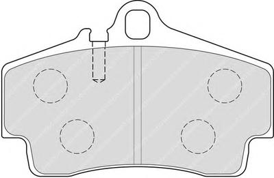 Комплект тормозных колодок, дисковый тормоз FERODO FDB1308