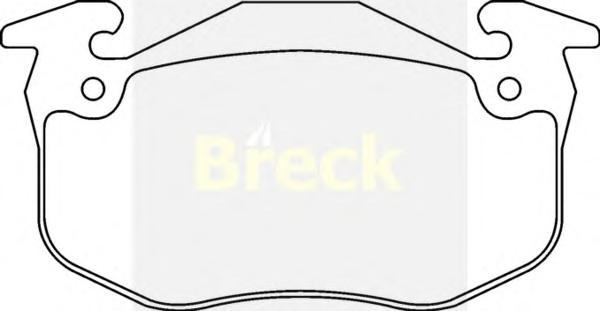 Комплект тормозных колодок, дисковый тормоз BRECK