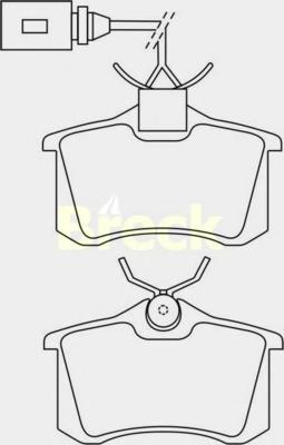 Комплект тормозных колодок, дисковый тормоз BRECK