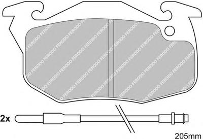 Комплект тормозных колодок, дисковый тормоз FERODO FDB393