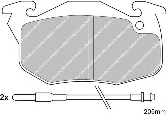 Комплект тормозных колодок, дисковый тормоз FERODO