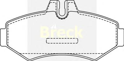 Комплект тормозных колодок, дисковый тормоз BRECK 23021 00 704 20