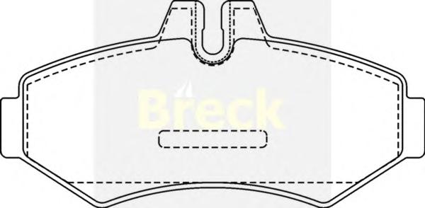 Комплект тормозных колодок, дисковый тормоз BRECK