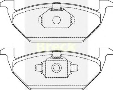 Комплект тормозных колодок, дисковый тормоз BRECK 23130 00 702 00