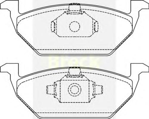 Комплект тормозных колодок, дисковый тормоз BRECK