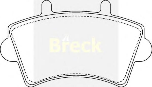 Комплект тормозных колодок, дисковый тормоз BRECK