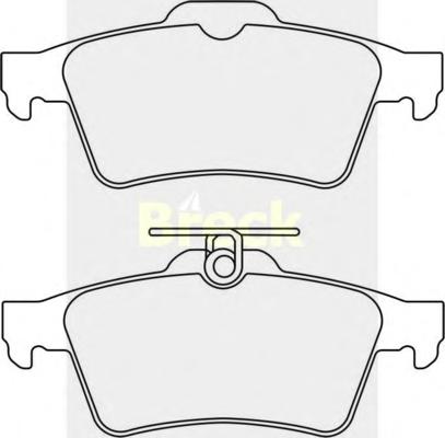 Комплект тормозных колодок, дисковый тормоз BRECK