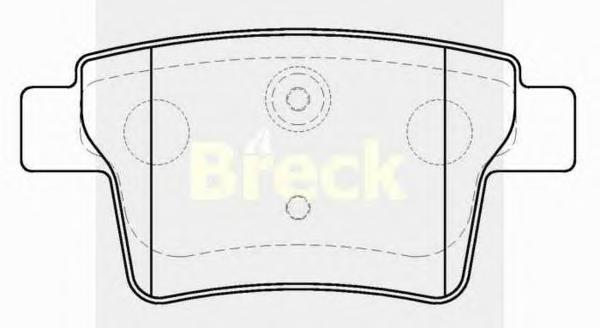 Комплект тормозных колодок, дисковый тормоз BRECK