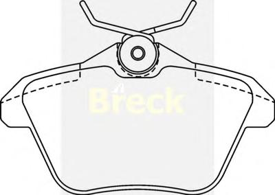 Комплект тормозных колодок, дисковый тормоз BRECK 21606 00 702 00