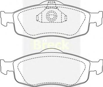 Комплект тормозных колодок, дисковый тормоз BRECK 21394 00 701 00