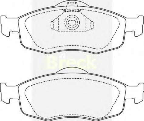Комплект тормозных колодок, дисковый тормоз BRECK