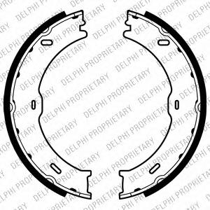 Комплект тормозных колодок, стояночная тормозная система DELPHI LS2018