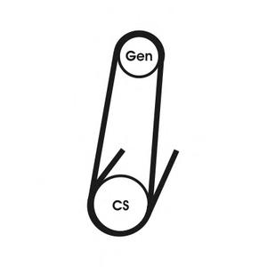 Поликлиновой ремень CONTITECH 4 PK 592 ELAST