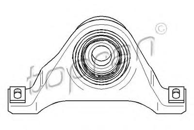 Подвеска, карданный вал TOPRAN 400 082