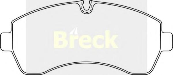 Комплект тормозных колодок, дисковый тормоз BRECK