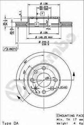 Тормозной диск BREMBO