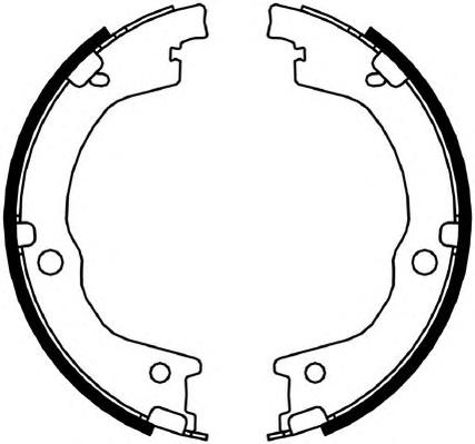 Комплект тормозных колодок, стояночная тормозная система FERODO