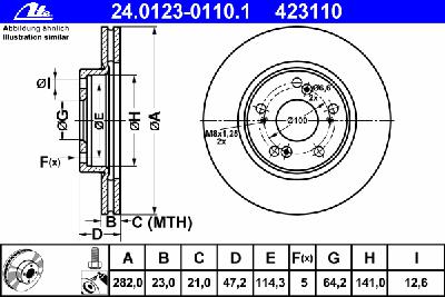 Тормозной диск ATE 24.0123-0110.1