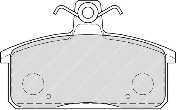 Комплект тормозных колодок, дисковый тормоз FERODO