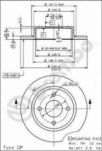 Тормозной диск BREMBO 08.5691.10