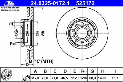 Тормозной диск ATE 24.0325-0172.1