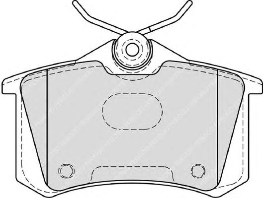 Комплект тормозных колодок, дисковый тормоз FERODO
