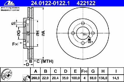 Тормозной диск ATE 24.0122-0122.1