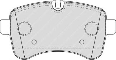 Комплект тормозных колодок, дисковый тормоз FERODO FVR4037