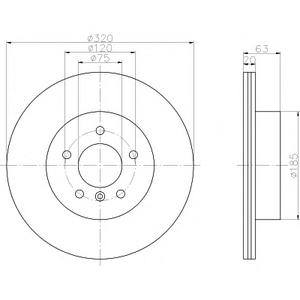 Тормозной диск TEXTAR 98200 1227 0 1