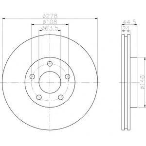 Тормозной диск TEXTAR 98200 1248 0 1