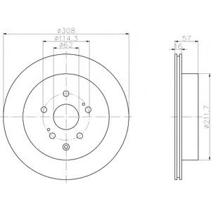 Тормозной диск TEXTAR 98200 2222 0 1